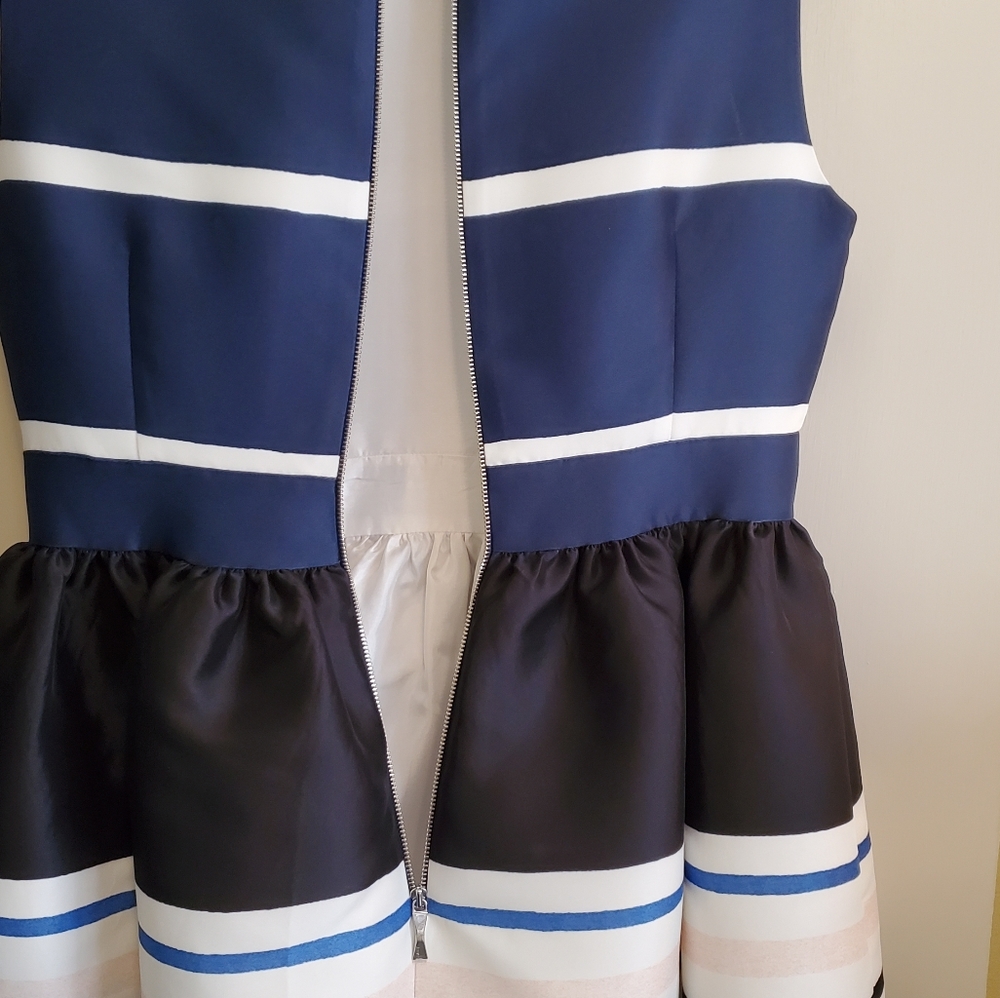 Kate Spade Navy and White Striped Midi Dress - Picture 2 of 8